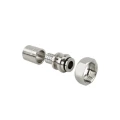 Муфта аксиальная РосТурПласт Дн16x2.2x3/4″ с накидной гайкой под евроконус, корпус - латунь, покрытие - никель