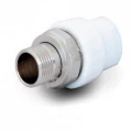 Муфта PP-R комбинированная РосТурПласт Дн20х1/2″ Ру25 разъемная белая НР для радиатора