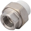 Муфта PP-R комбинированная РосТурПласт Дн25х1/2″ Ру25 разъемная белая ВР
