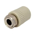 Муфта PP-R комбинированная РосТурПласт Дн20х1/2″ Ру25 серая с накидной гайкой
