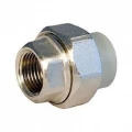 Муфта PP-R комбинированная РосТурПласт Дн20х3/4″ Ру25 разъемная серая ВР