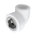 Угольник PP-R комбинированный Ростурпласт Дн20х1/2″ белый 90гр внутренняя резьба