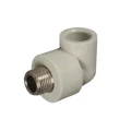 Угольник PP-R комбинированный Ростурпласт Дн25х3/4″ серый 90гр наружная пайка