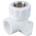 Угольник PP-R комбинированный Ростурпласт Дн20х1/2″ белый ВР 90гр с креплением