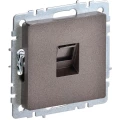 Розетка компьютерная IEK BRITE скрытой установки RJ45 кат.5E, цвет - бронза Розетка компьютерная IEK BRITE скрытой установки RJ45 кат.5E, цвет - бронза