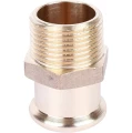 Муфта Sanha 8243G Дн35x1″ Ру16 прессовая переходная, ВПр-НР, для медных труб, корпус - бронза