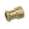 Муфта Sanha 8270G PURAPRESS 1″ Ду22 Ру16, переходная, присоединение - внутренний выход под пресс/внутренняя резьба, корпус-бронза, уплотнение-EPDM для медных труб ВПр-ВР, корпус-бронза, уплотнение-EPDM