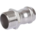 Муфта Sanha NiroSan 9243G Дн28x1″ Ру16 переходная, прессовая, ВПр-НР, корпус - нержавеющая сталь