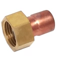 Муфта редукционная Sanha 5359G Дн15x1/2″ Py40 ВП-ВР, корпус-медь, с накидной гайкой, для медных труб под пайку