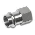 Муфта Sanha 9270G NiroSan-Press 1/2″ Ду22 Ру16, переходная, присоединение - внутренний выход под пресс/внутренняя резьба, корпус-нержавеющая сталь, уплотнение - EPDM