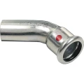 Отвод Sanha Therm 24040 Дн42 прессовой Ру16, ВПр-НПр, угол 45°, корпус - нержавеющая сталь