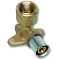 Угольник SANHA 125473G 1/2″ Ду16 Ру10 90° для металлических труб, установочный, корпус - латунь, присоединение - внутренняя резьба / пресс