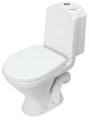 Унитаз-компакт Sanita Luxe Classic DM, белый (арматура, дюропластовое сиденье с функцией мягкого закрывания, косой выпуск)