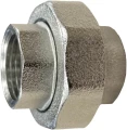 Соединитель SANTECHSYSTEMS 1/2″ Ду15 прямой разъемное соединение американка внутренняя-внутренняя резьба, уплотнение - круглая прокладка O-ring, корпус – латунь, покрытие-никель