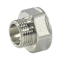 Ниппель переходной SantechSystems реборда 3/4″-1/2″ Ду20х15 Ру16 внутренняя/наружная резьба, корпус - никелированная латунь