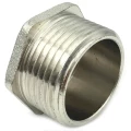 Заглушка SantechSystems 1/2″ Ду15 Ру16 корпус - латунь никелированная, наружная резьба