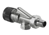 Клапан термостатический Oventrop серия A 1/2″ Ду15 Ру10, осевой, корпус - никелированный, шпиндель из нержавеющей стали с двойным уплотнением
