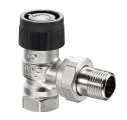 Клапан термостатический Oventrop серия A 1/2″ Ду15 Ру10, угловой, корпус - никелированный, шпиндель из нержавеющей стали с двойным уплотнением