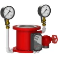 Узел управления Спецавтоматика УУ-С65/1,6В-ВФ.О4 Шалтан Ду65 Ру16 ВР, спринклерный, водозаполненный, цвет - красный