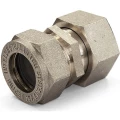 Муфта STAHLMANN 15Aх3/4″ Ду15x20 Ру15, латунная, никелерованная, евроконус/обжим, EF евроконус для соединения гофротрубы с коллектором водяного теплого пола
