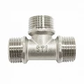 Тройник латунный STI Ду15 (1/2″) Н-Н-Н никелированный