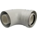 Отвод STOUT Ду60x100 90° конденсационный угол, с инспекционным окном