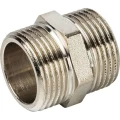 Ниппель STOUT SFT-0004 1/4″ Ду8 Ру16, корпус - латунь никелированная, наружная резьба