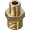 Ниппель STOUT SFT-0003 1/4″x1/8″ Ду8x6 ру16 переходной, корпус - латунь, наружная резьба
