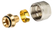 Фитинг компрессионный STOUT SFC-0020 Дн20х2.0х3/4″ Ру10, для труб PEX, корпус материала латунь