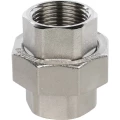 Соединитель STOUT SFT-0034 1/2″ Ду15 Ру10 разъемное соединение американка внутренняя резьба, корпус - никелированная латунь