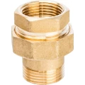 Соединитель STOUT SFT-0044 1/2″ Ду15 Ру10 разъемное соединение американка внутренняя-наружная резьба, уплотнение по плоскости, корпус - латунь