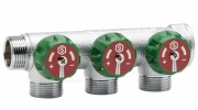 Коллектор STOUT SMB 6850 3/4″-1/2″ Ру16 регулирующий, корпус- хромированная латунь, 2 отвода