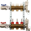 Коллектор из латуни STOUT SMB 0473 3/4″-1″ Ру6 с расходомерами, 3 выхода