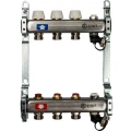 Коллектор из нержавеющей стали STOUT SMS 0932 3/4″-1″ Ру10 без расходомеров, с клапаном выпуска воздуха и сливом, 2 выхода