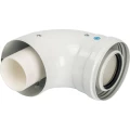 Отвод STOUT Ду60x100 45° с хомутом, конденсационный угол
