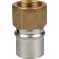 Переход STOUT SFP-0002 Дн1/2″х16 Ру16 для металлопластиковых труб прессовой с внутренней резьбой, корпус - латунь