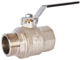 Кран шаровой STOUT SVB-0003 1 1/4″ Ду32 Ру40 полнопроходной, двухходовой, латунь CW617N, уплотнение - PTFE, внутренняя резьба / наружная резьба, ручка-рычаг