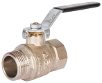 Кран шаровой STOUT SVB-0013 3/4″ Ду20 Ру40 стандартнопроходной, двухходовой, латунь CW617N, уплотнение - PTFE, внутренняя резьба / наружная резьба, ручка-рычаг