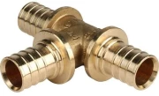 Тройник STOUT SFA-0013 Ду16 Ру16, латунь, аксиальный, равнопроходный, для труб из сшитого полиэтилена