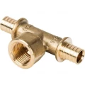 Тройник STOUT SFA-0028 Ду16x1/2 Ру16, латунь, аксиальный, переходной, внутренняя резьба, для труб из сшитого полиэтилена