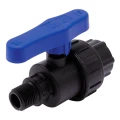 Кран шаровой TEBO TR-TB Дн1/2″x1/2″ Ру10 разъемный, полипропиленовый, внутренняя/наружная резьба, управление ручка-рычаг для труб ПНД