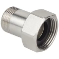 Штуцеры TEBO 1/2х3х4″ Ду15х20 Ру40 наружная резьба/накидная гайка, корпус - латунь никелированная