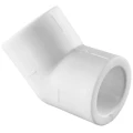 Угольник TEBO 45° Дн20 Ру20 равнопроходной, под приварку, корпус - полипропилен PP-R, белый
