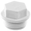 Заглушка TEBO Дн25х3/4″ Ру20 наружная резьба, корпус - полипропилен PP-R, белая