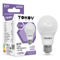 Лампа светодиодная TOKOV ELECTRIC А60 матовая, мощность - 11 Вт, цоколь - E27, световой поток - 800 лм, цветовая температура - 4000 K, форма - грушевидная