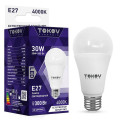 Лампа светодиодная TOKOV ELECTRIC А70 матовая, мощность - 30 Вт, цоколь - E27, световой поток - 2700 лм, цветовая температура - 4000 K, форма - грушевидная