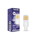Лампа светодиодная TOKOV ELECTRIC Capsule G4 прозрачная, мощность - 3 Вт, цоколь - G4, световой поток - 250 лм, цветовая температура - 4000 K, форма - капсульная