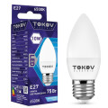 Лампа светодиодная TOKOV ELECTRIC С37 матовая, мощность - 10 Вт, цоколь - E27, световой поток - 700 лм, цветовая температура - 6500 K, форма - свеча