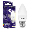 Лампа светодиодная TOKOV ELECTRIC С37 матовая, мощность - 7 Вт, цоколь - E27, световой поток - 500 лм, цветовая температура - 3000 K, форма - свеча