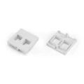 Вставка Hyperline SIP2-2N-M45-45 формат Mosaic, 45x45 мм, 2 модуля Keystone Jack, ROHS, цвет - белый